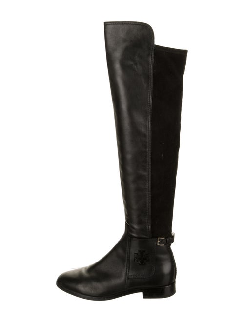 Tory Burch Leather Riding Boots Black