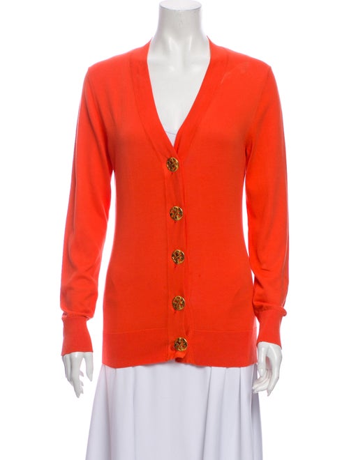 Tory Burch Plunge Neckline Sweater Orange