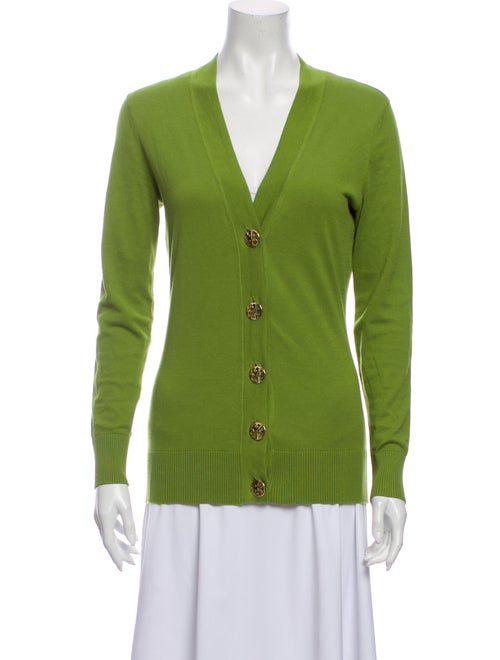 Tory Burch V-Neck Sweater Green