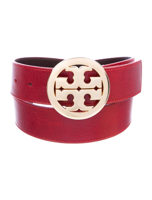 Tory Burch Logo Leather Belt gold