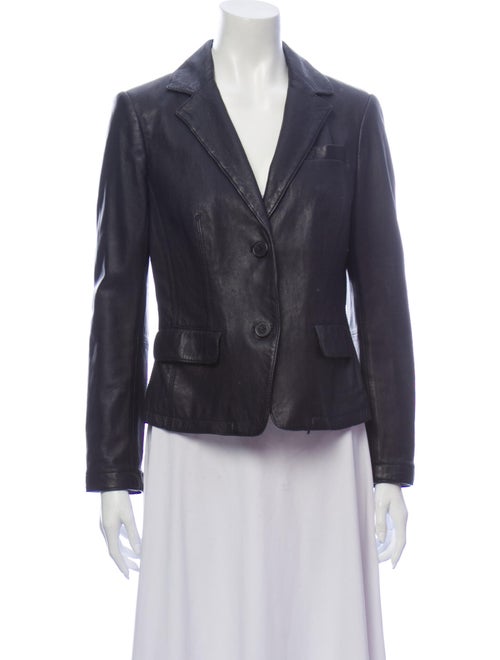 Tory Burch Leather Blazer Black