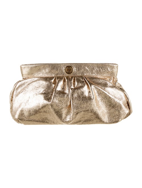 Tory Burch Metallic Leather Clutch Metallic