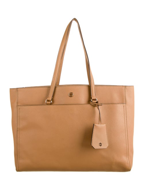 Tory Burch Saffiano Leather Tote Brown