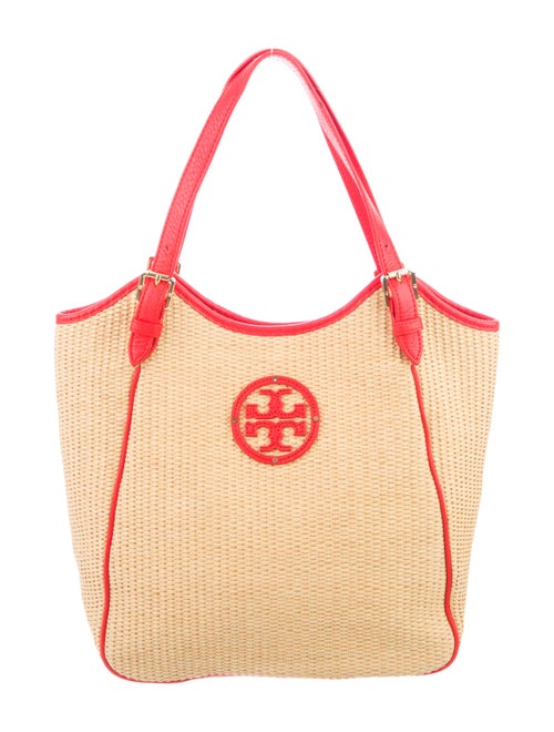 Tory Burch Raffia Shoulder Bag Gold
