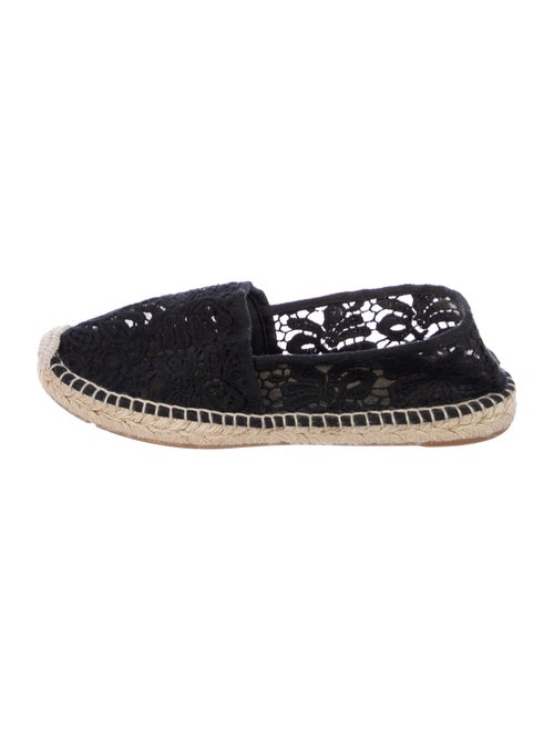 Tory Burch Lace Pattern Espadrilles Black