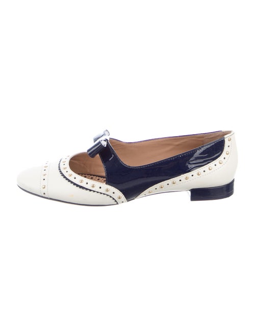 Tory Burch Leather Colorblock Pattern Flats