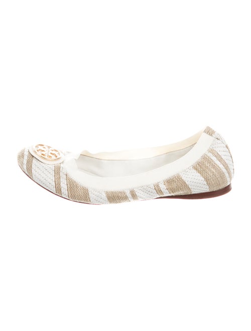 Tory Burch Raffia Striped Ballet Flats
