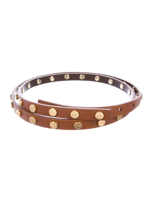 Tory Burch Studded Leather Belt gold