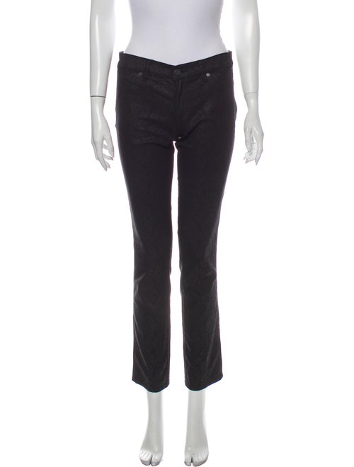 Tory Burch Low-Rise Straight Leg Jeans Black