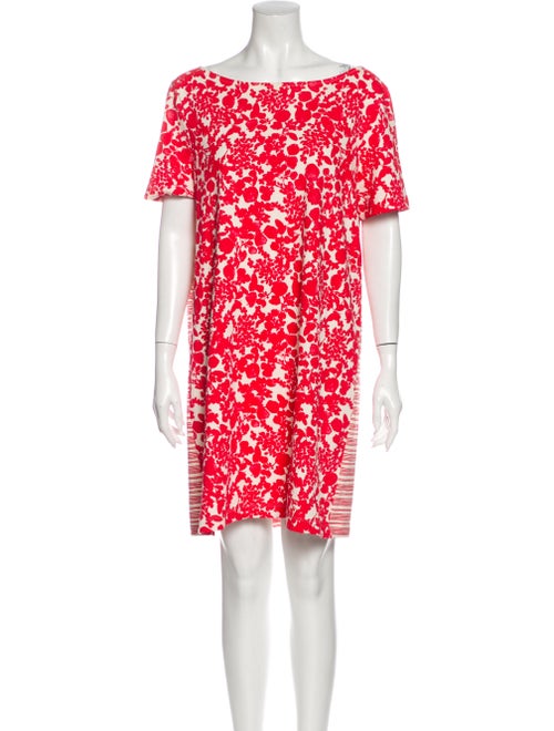 Tory Burch Floral Print Mini Dress Red