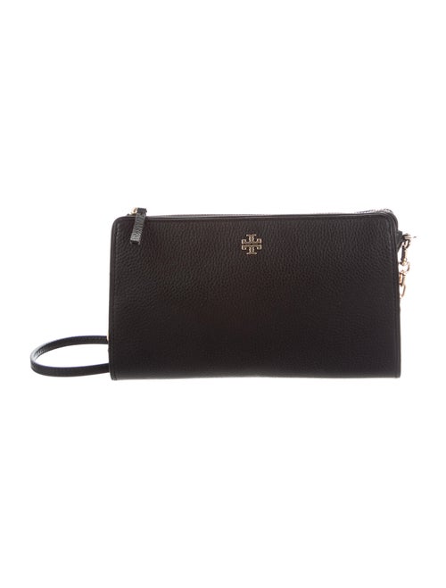Tory Burch Leather Chain Link Crossbody Bag Black