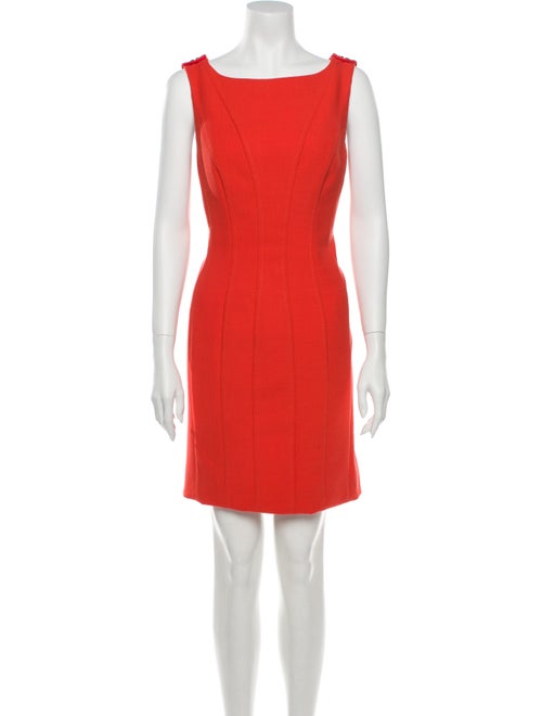 Tory Burch Bateau Neckline Mini Dress Orange