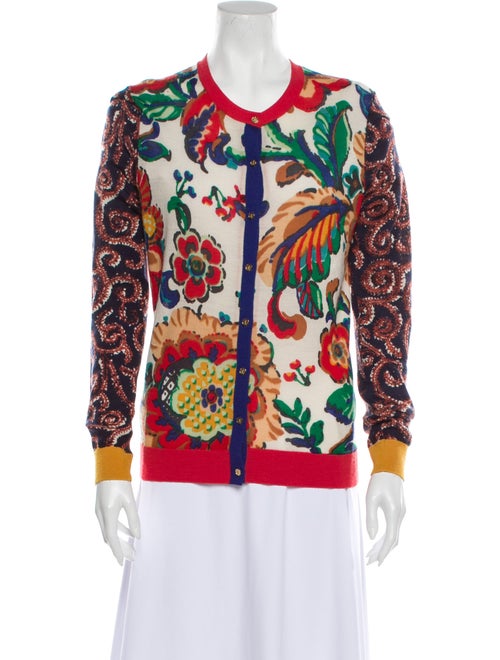 Tory Burch Merino Wool Printed Sweater Wool