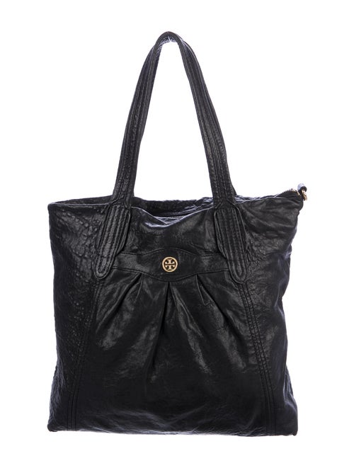 Tory Burch Distressed Leather Tote Black