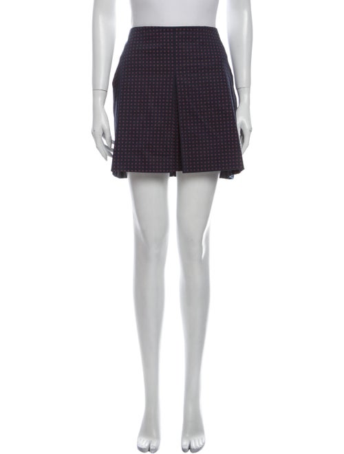 Tory Burch Printed Mini Skirt Blue