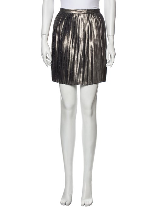 Tory Burch Silk Mini Skirt Metallic