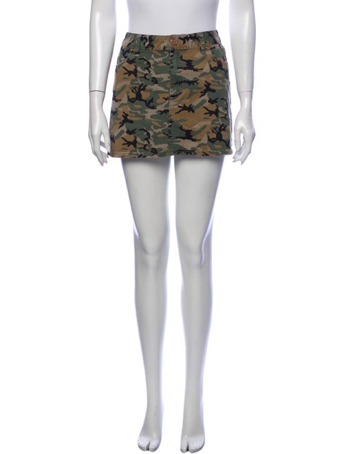 Tory Burch Printed Mini Skirt Green