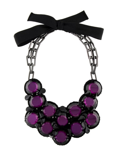 Tory Burch Oversized Collar Necklace Silver