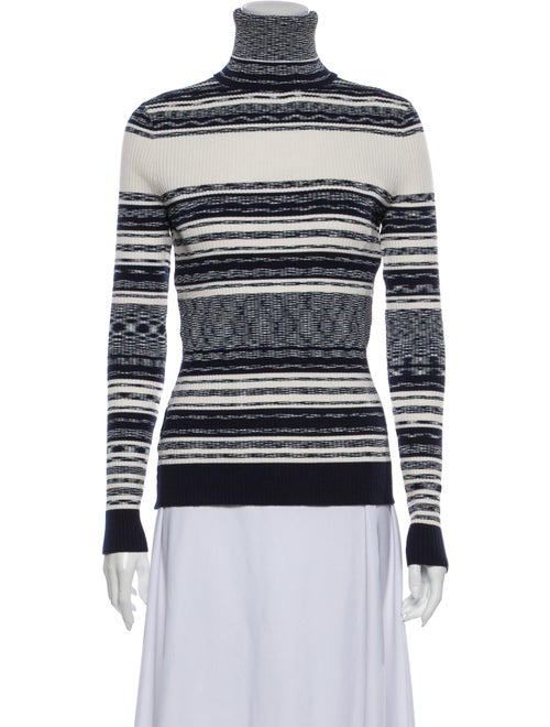 Tory Burch Striped Turtleneck Sweater