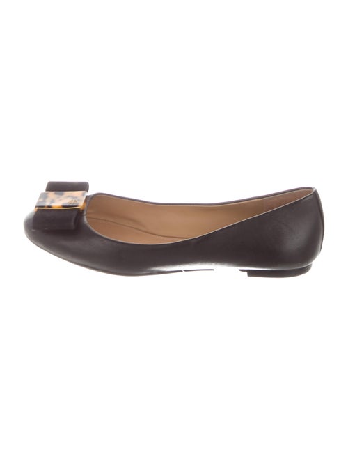 Tory Burch Leather Flats Black