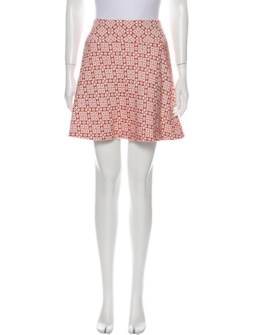 Tory Burch Printed Mini Skirt Orange