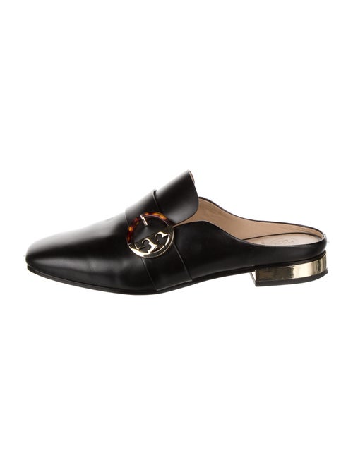 Tory Burch Sidney Backless Leather Mules Black