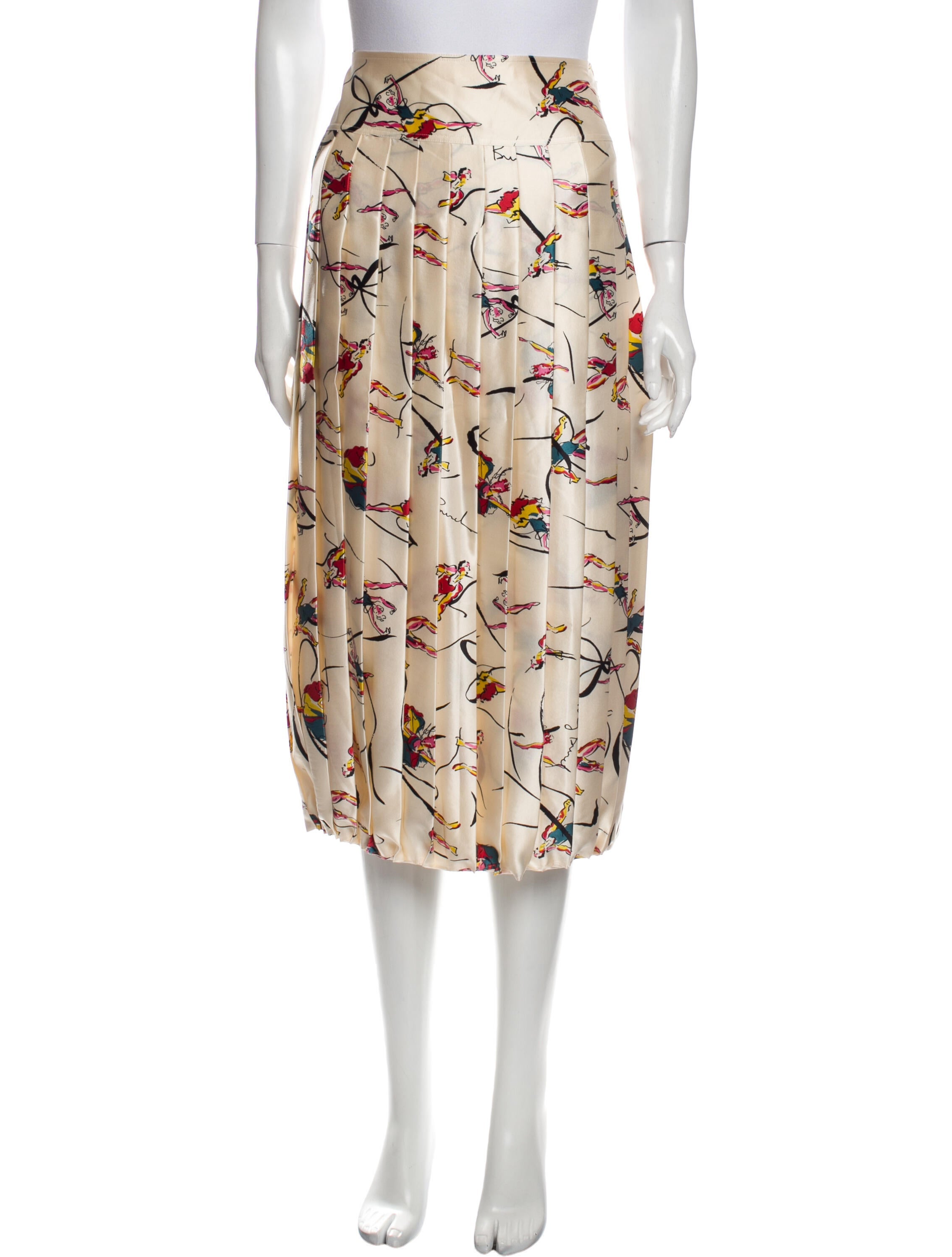 Tory Burch Silk Midi Length Skirt w/ Tags - Neutrals Skirts