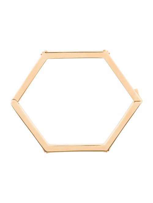 Tory Burch Logo Hexagon Hinged Bracelet