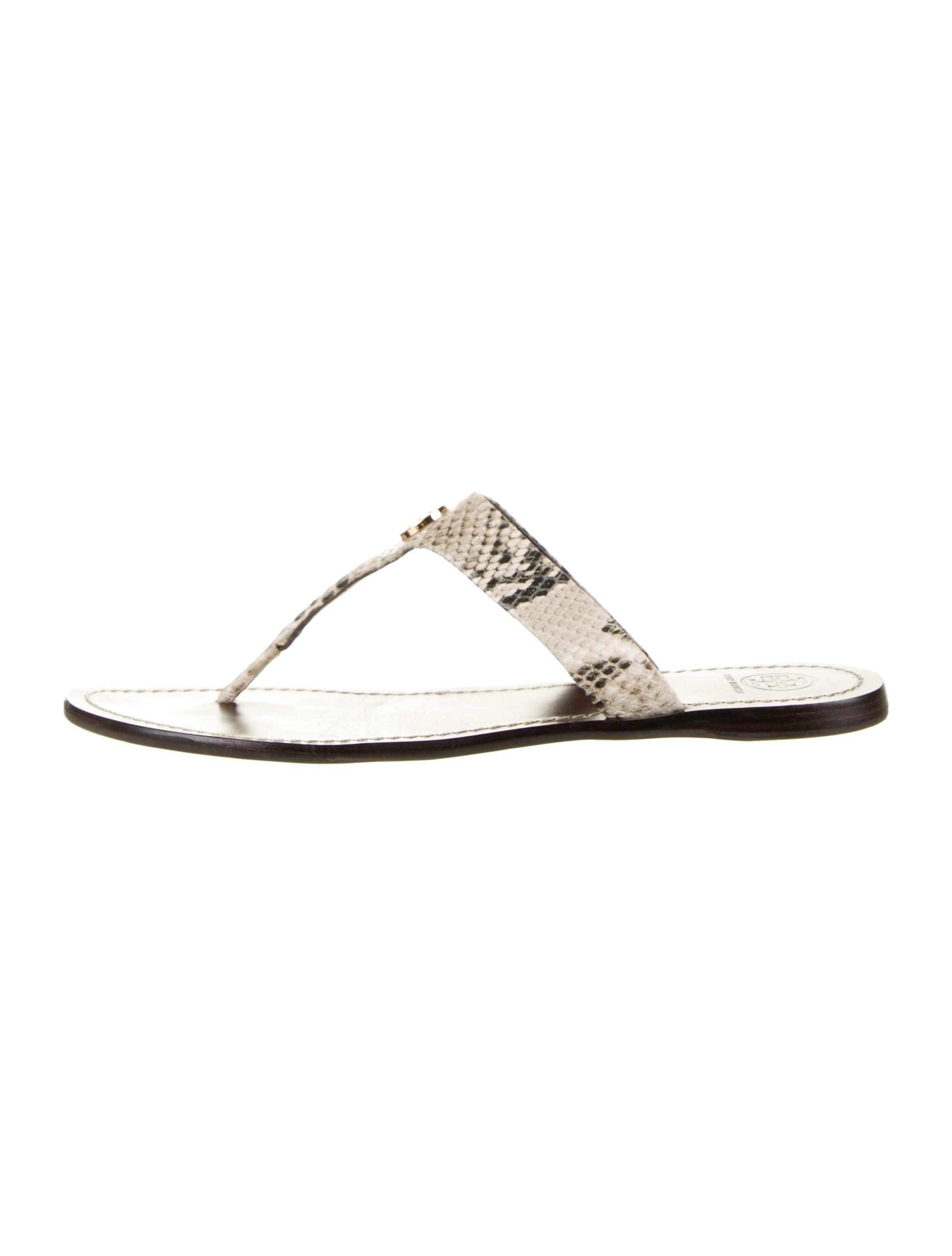 Tory Burch Snakeskin Flip Flops