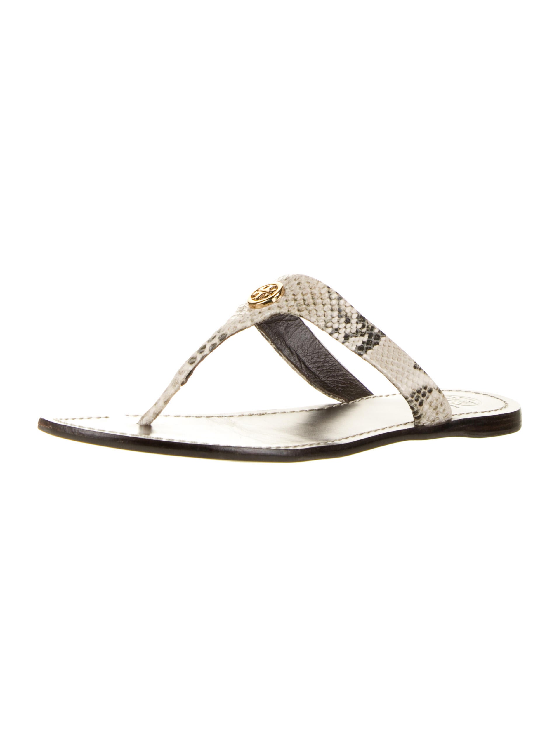 Tory Burch Snakeskin Flip Flops