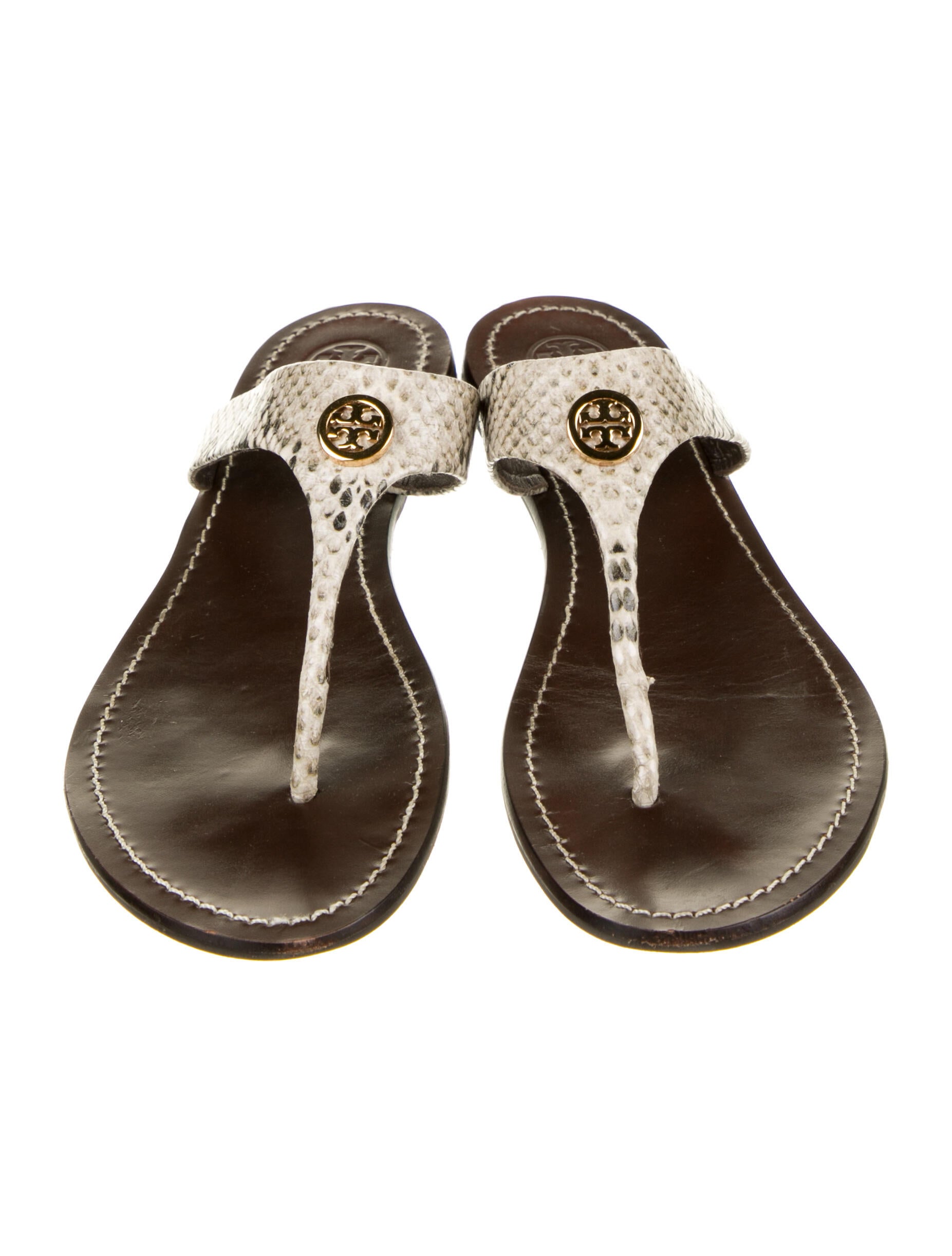 Tory Burch Snakeskin Flip Flops