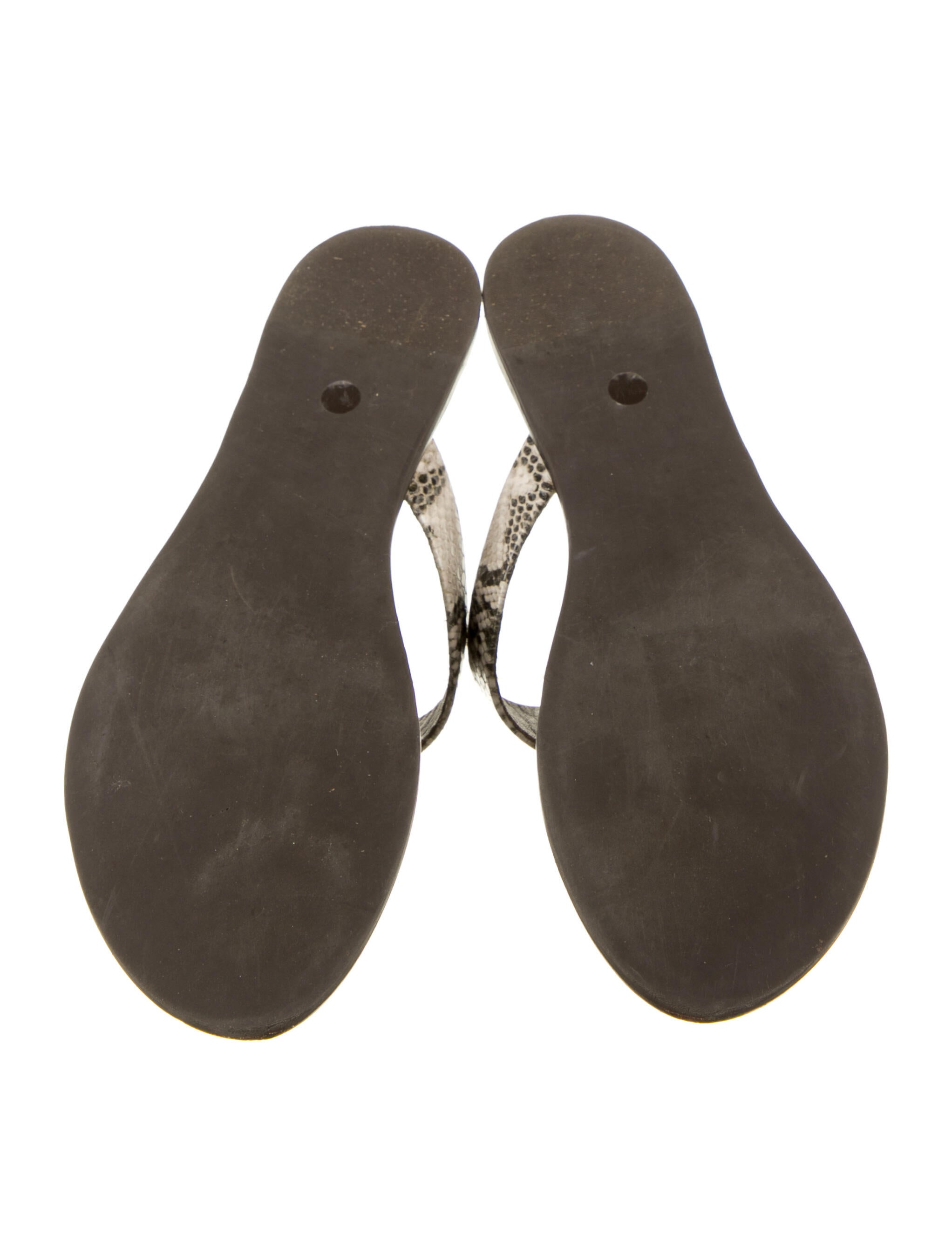 Tory Burch Snakeskin Flip Flops