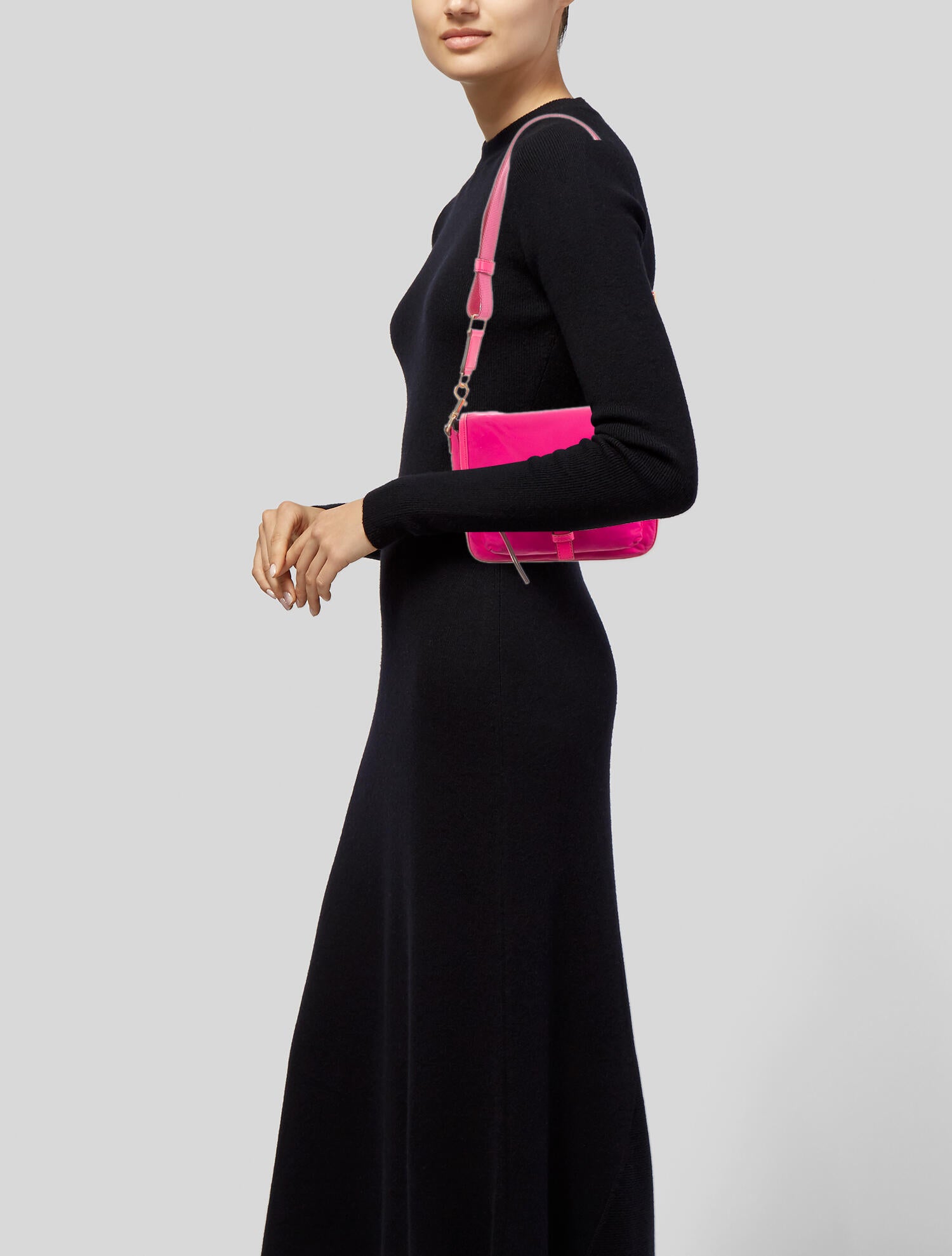 Tory Burch Perry Nylon Crossbody Pink Crossbody Bags, Handbags