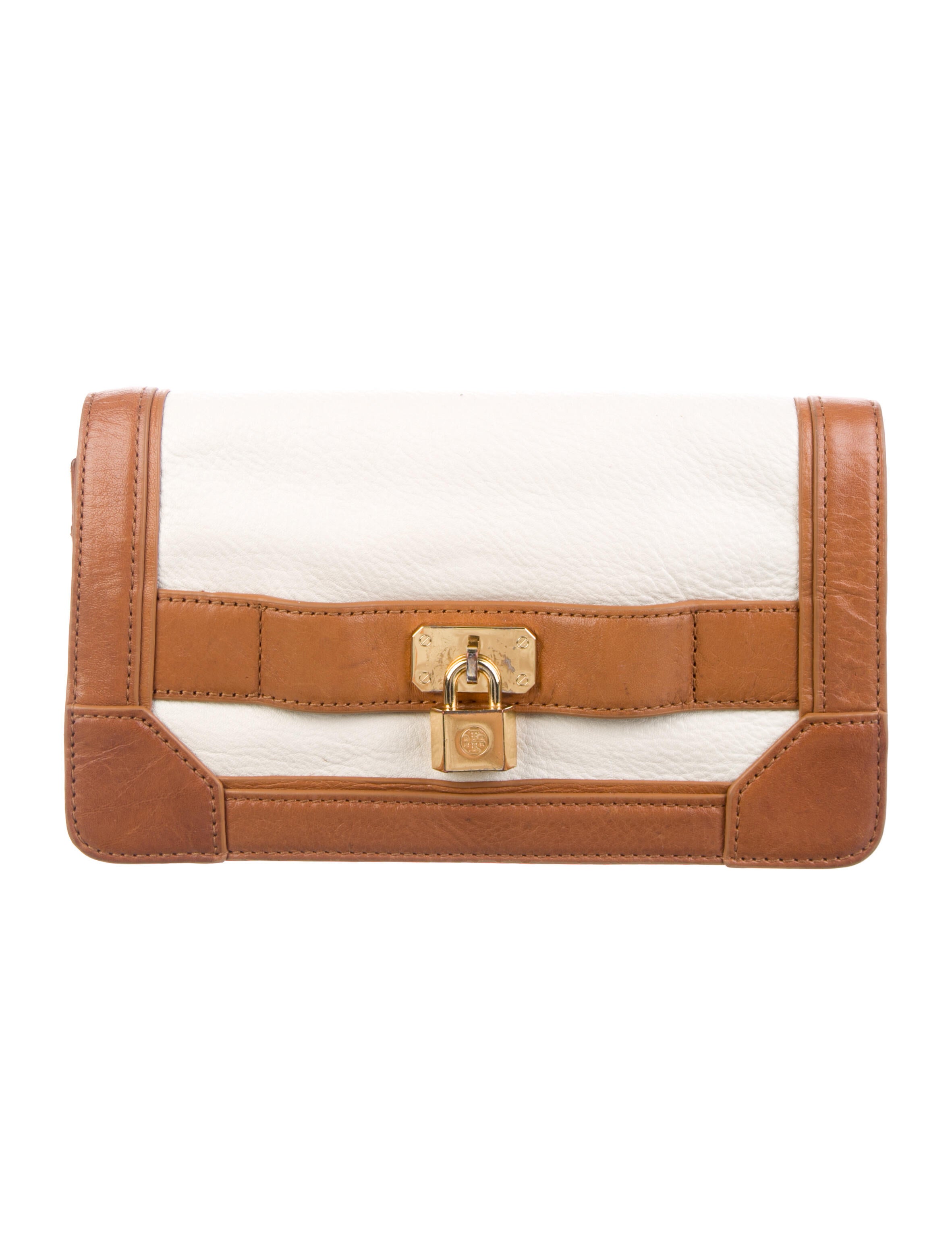 Tory Burch Leather Clutch White Clutches, Handbags WTO431143 The