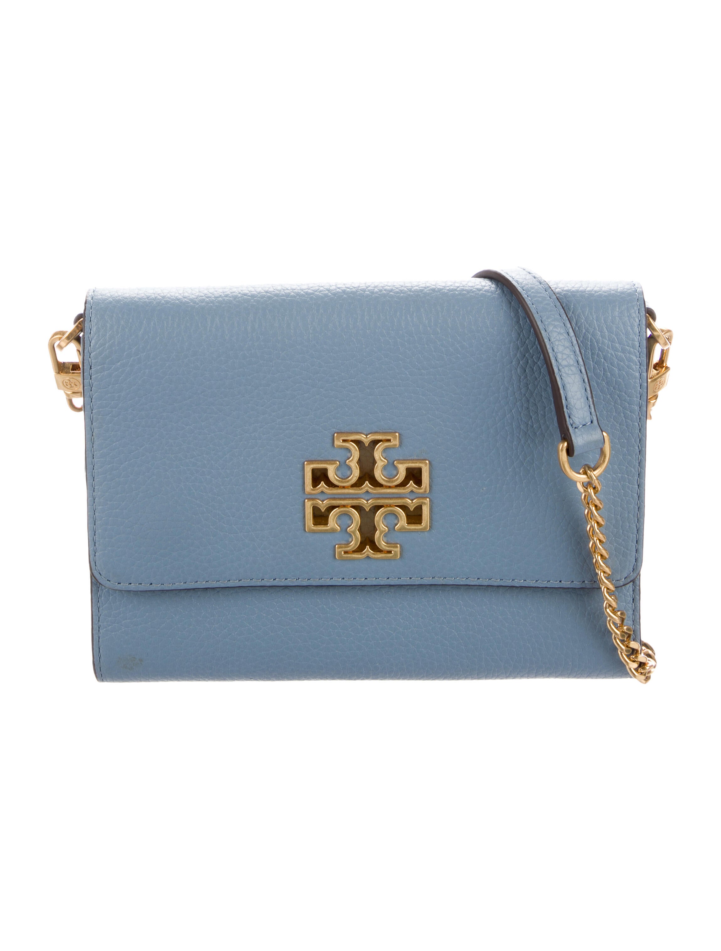 Tory Burch Kerrington Gingham Crossbody Bag Blue Crossbody Bags