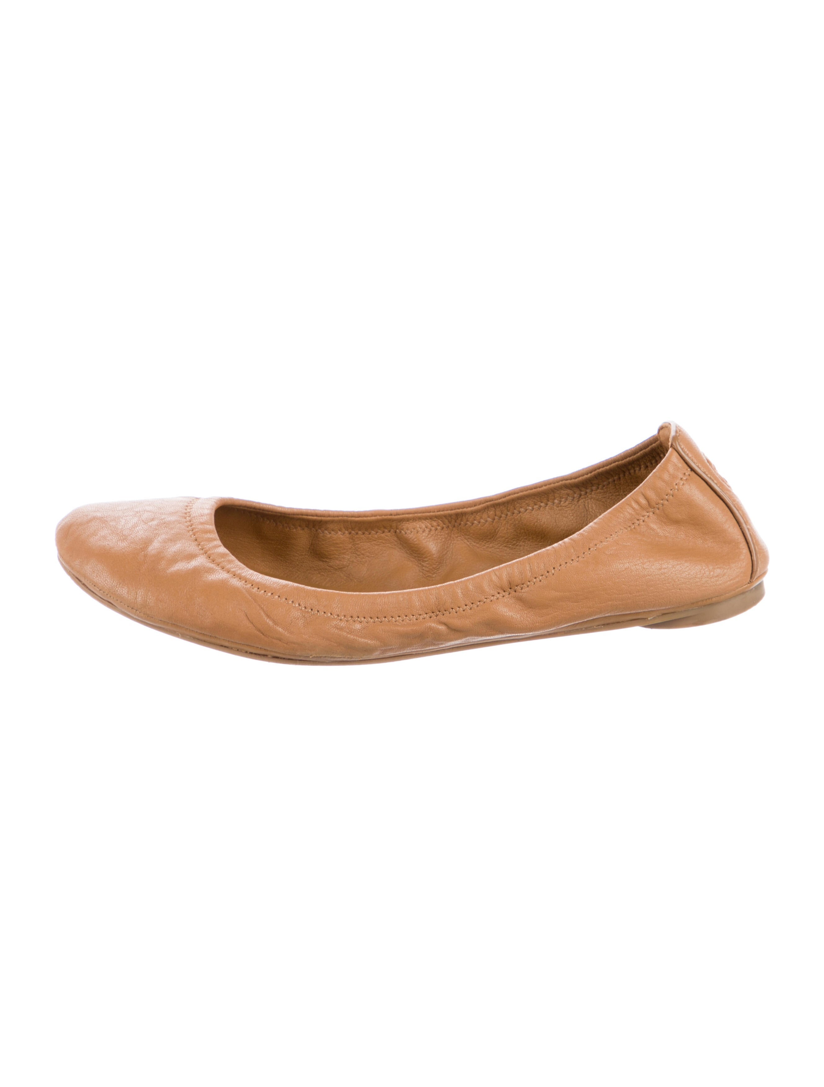 Tory Burch Leather Ballet Flats Brown Flats, Shoes WTO474393 The