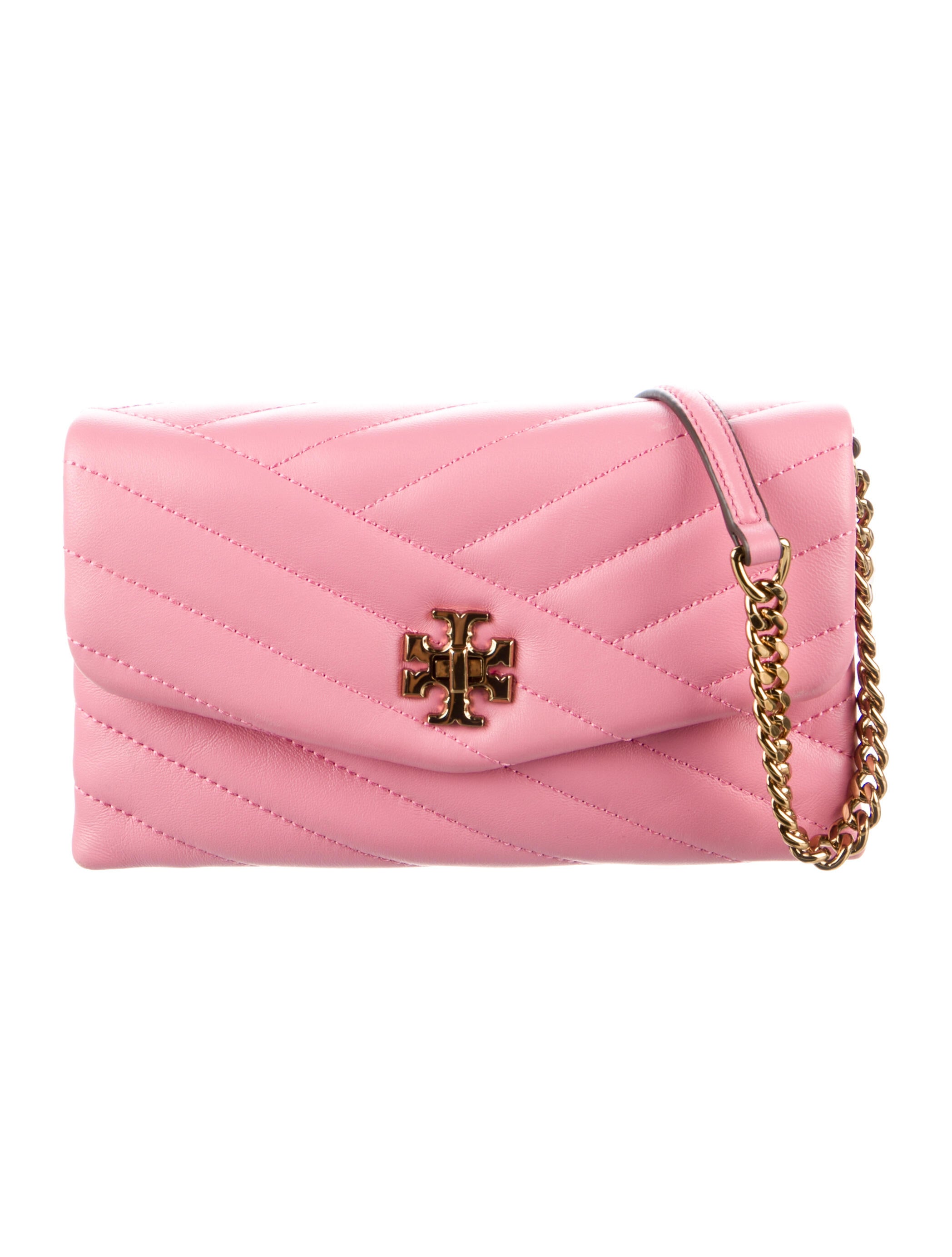 Tory Burch Leather ChainLink Crossbody Bag Pink Crossbody Bags, Handbags WTO476692 The