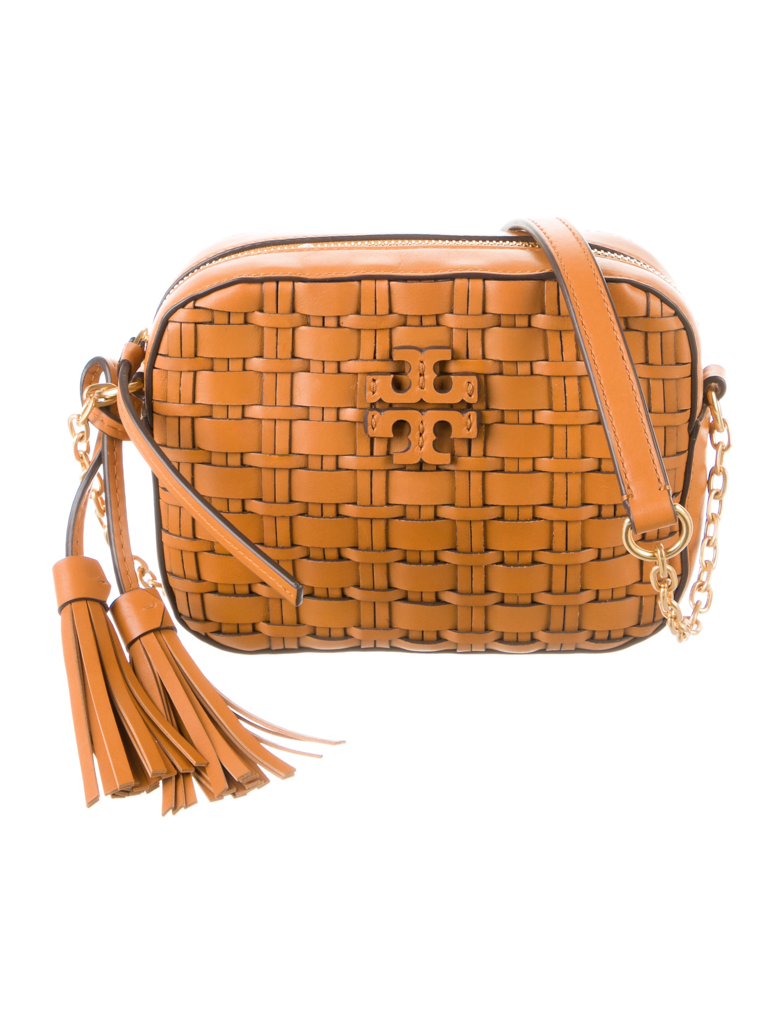 Tory Burch Tassel Leather Crossbody Bag Brown Crossbody Bags