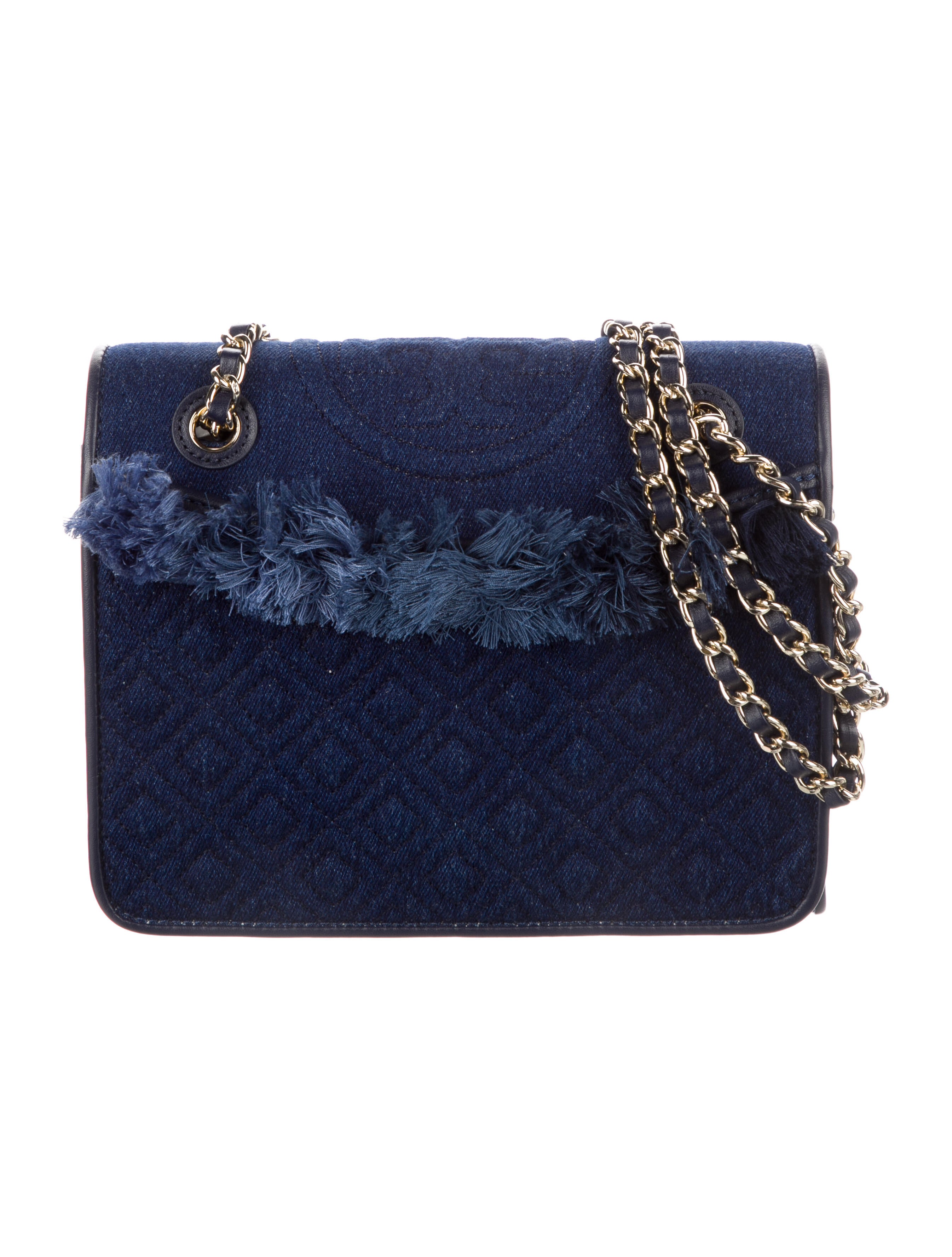 Tory Burch Denim Shoulder Bag Blue Shoulder Bags, Handbags