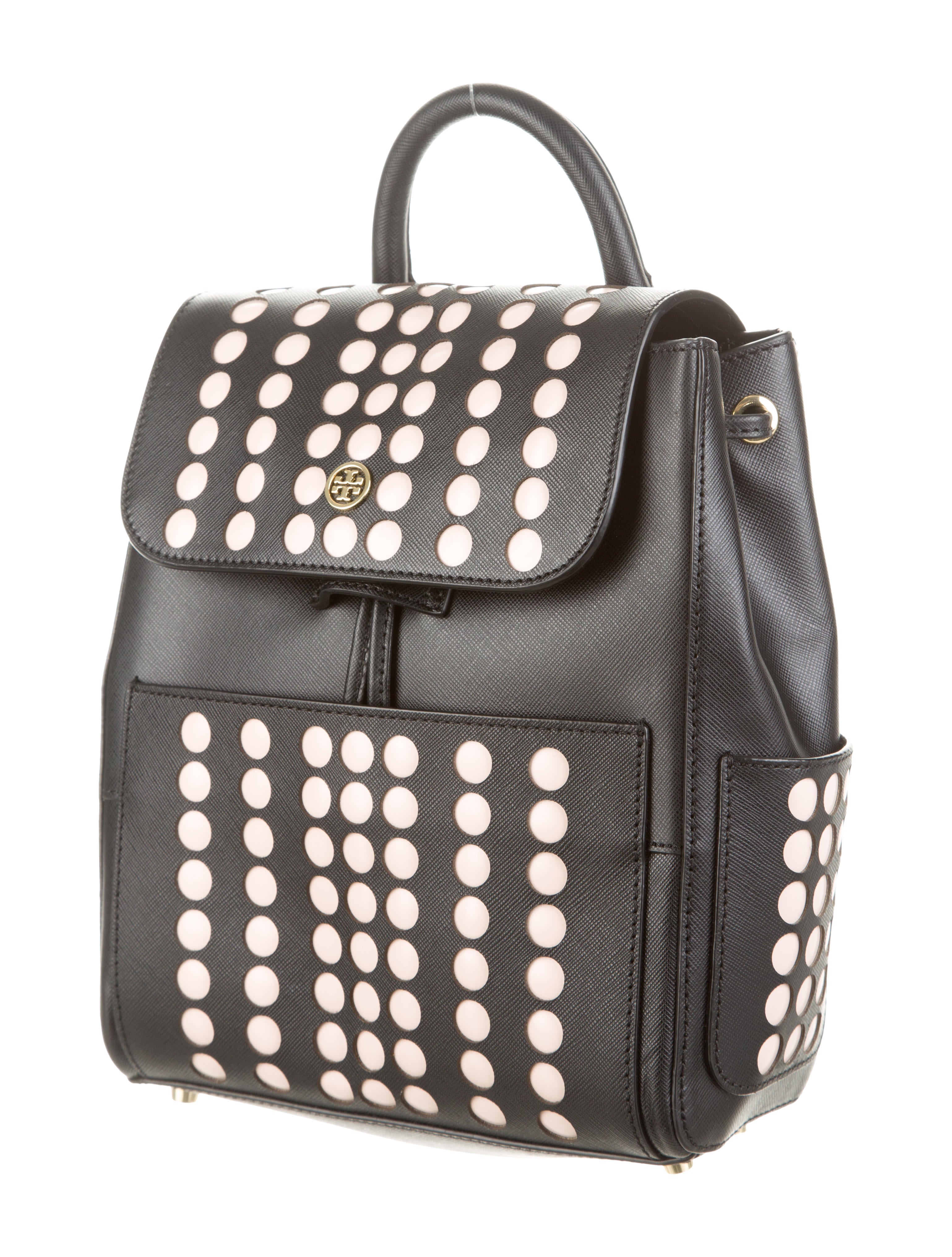 Tory Burch Polka Dot Backpack - Black Backpacks, Handbags 
