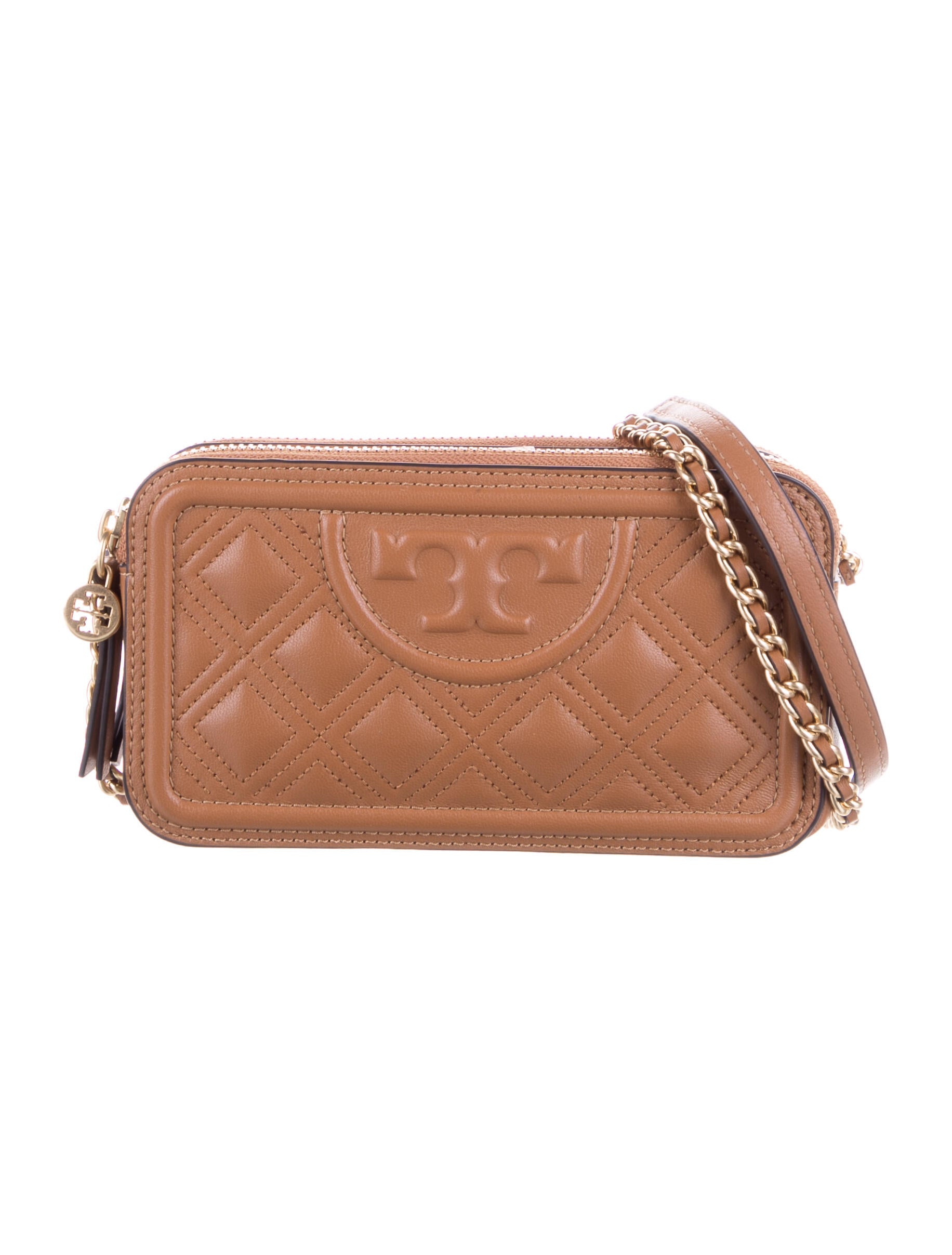 Tory Burch Leather Crossbody Bag Neutrals Crossbody Bags, Handbags