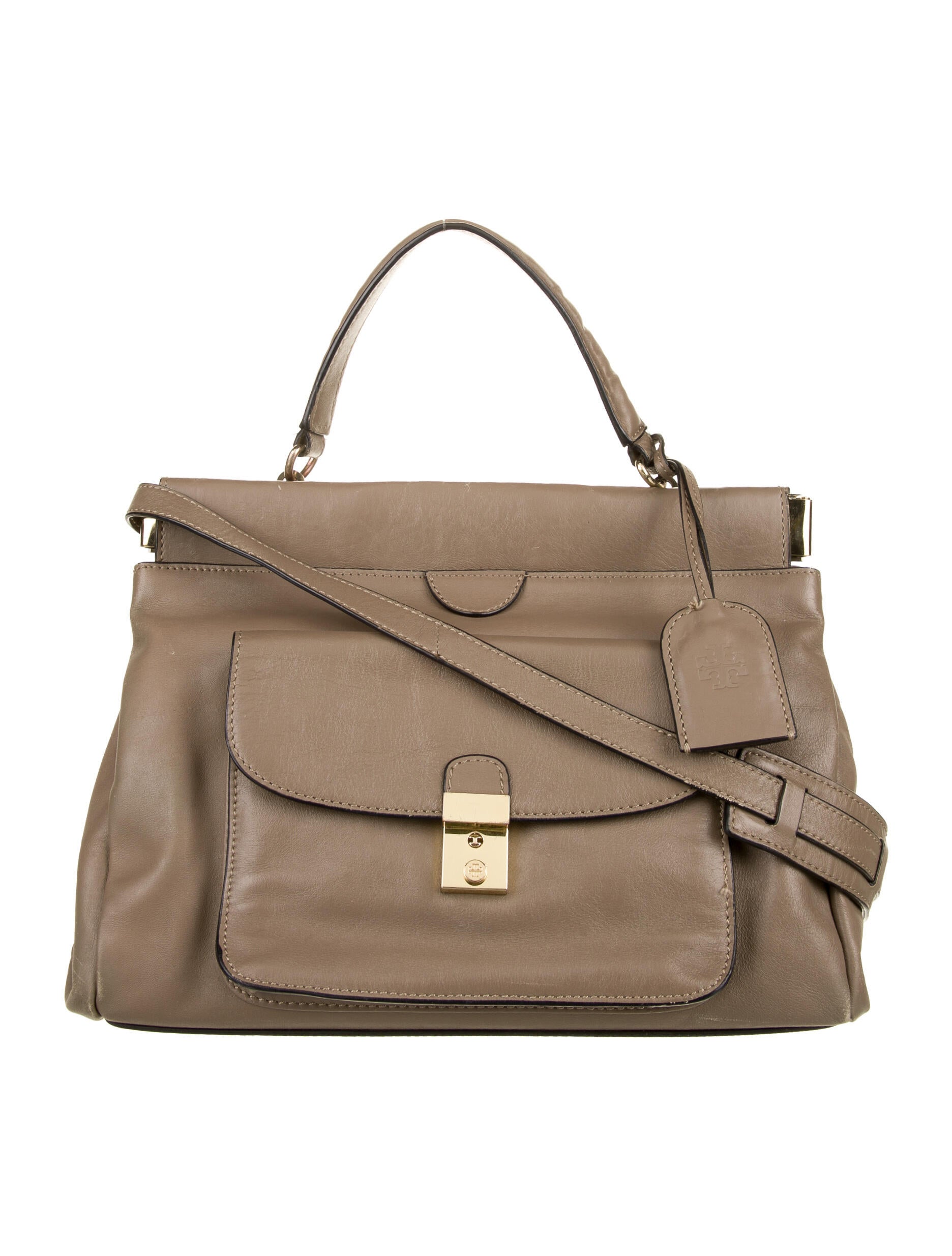 Tory Burch Medium Leather Shoulder Bag Neutrals Shoulder Bags, Handbags WTO499605 The RealReal