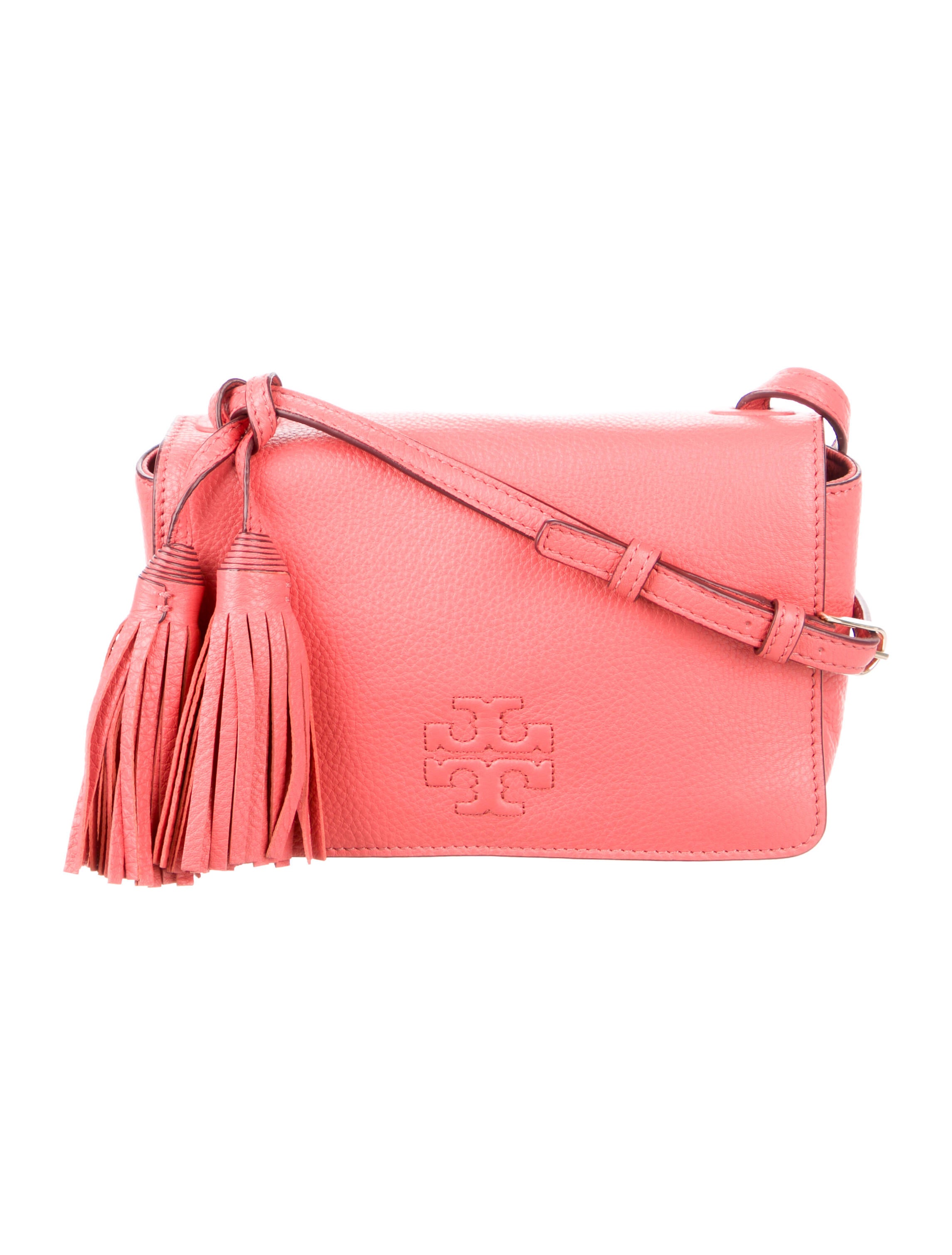 Tory Burch Tory Burch Leather Crossbody Bag Burgundy Crossbody Bags