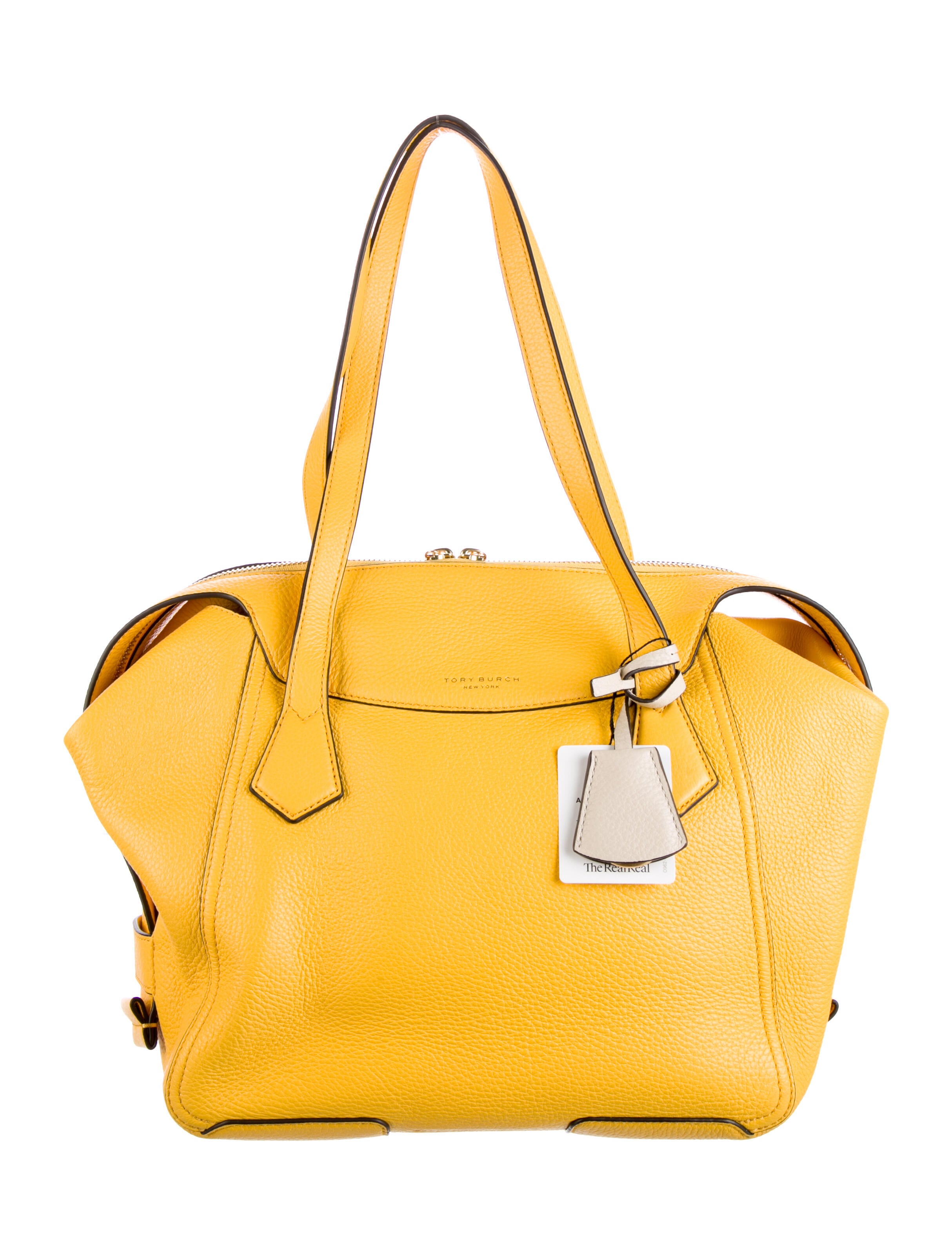 Tory Burch Textured Leather Shoulder Bag Yellow Shoulder Bags, Handbags WTO504972 The RealReal