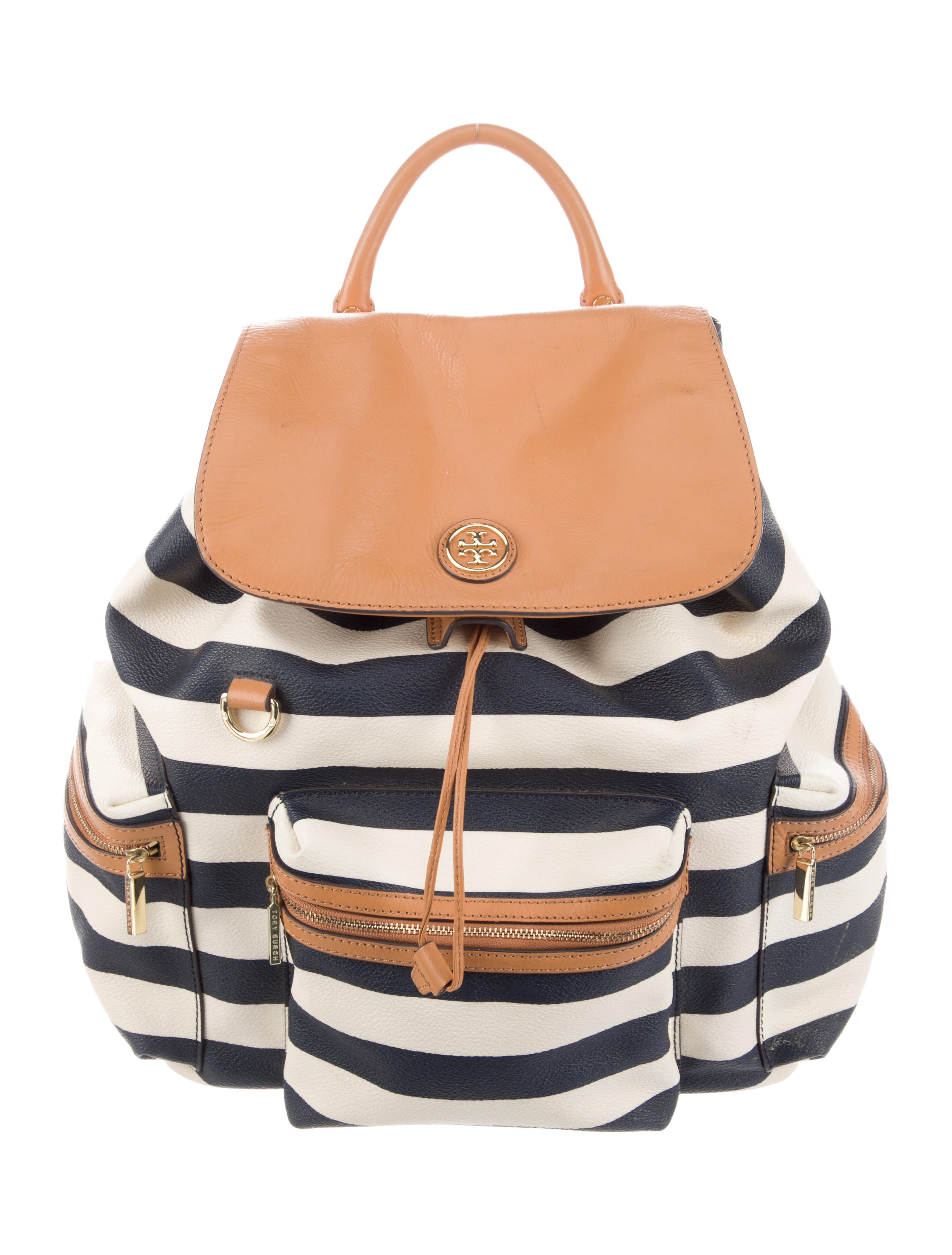 Tory Burch Coated Canvas Backpack White Backpacks, Handbags