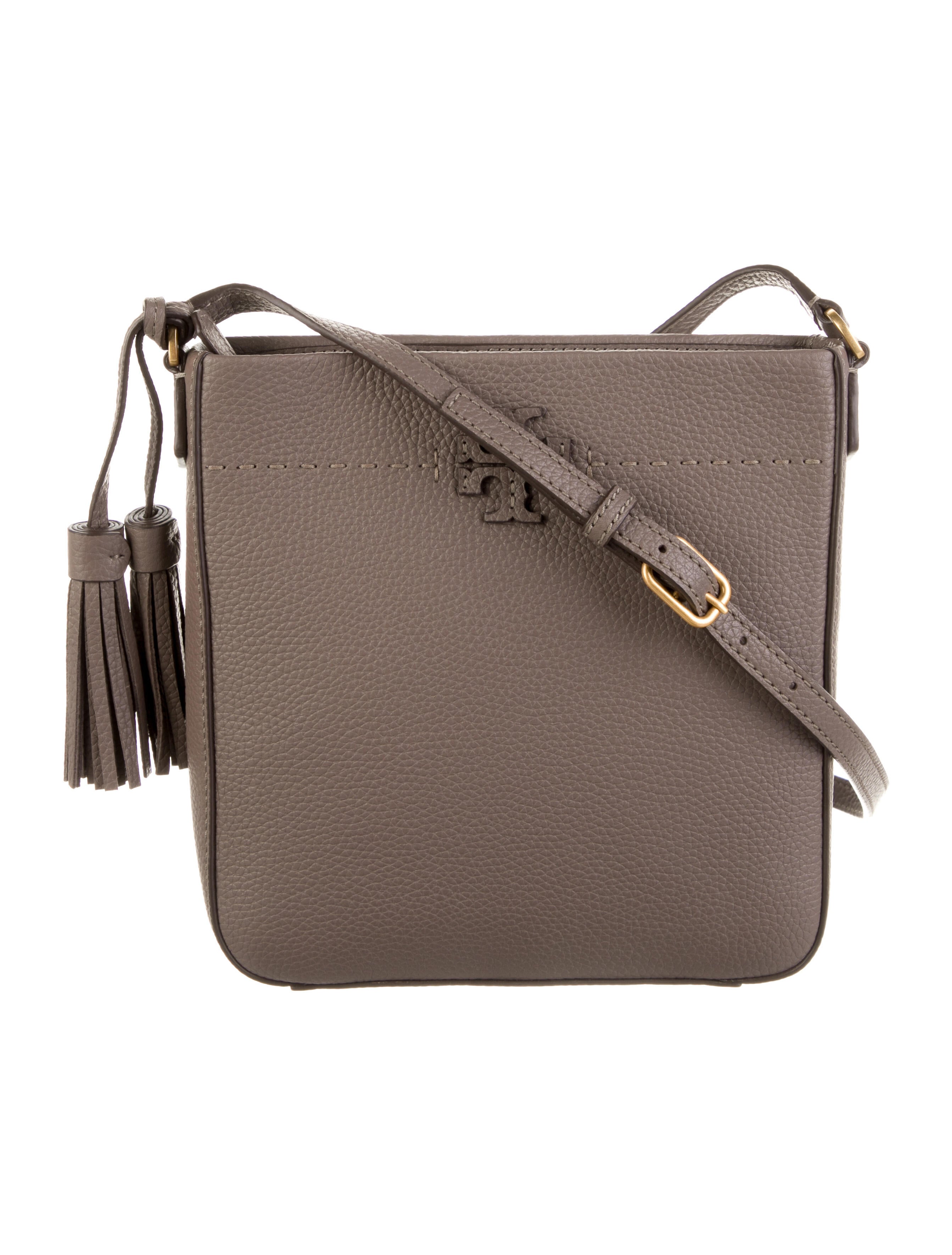 Tory Burch Grained Leather Crossbody Bag Brown Crossbody Bags
