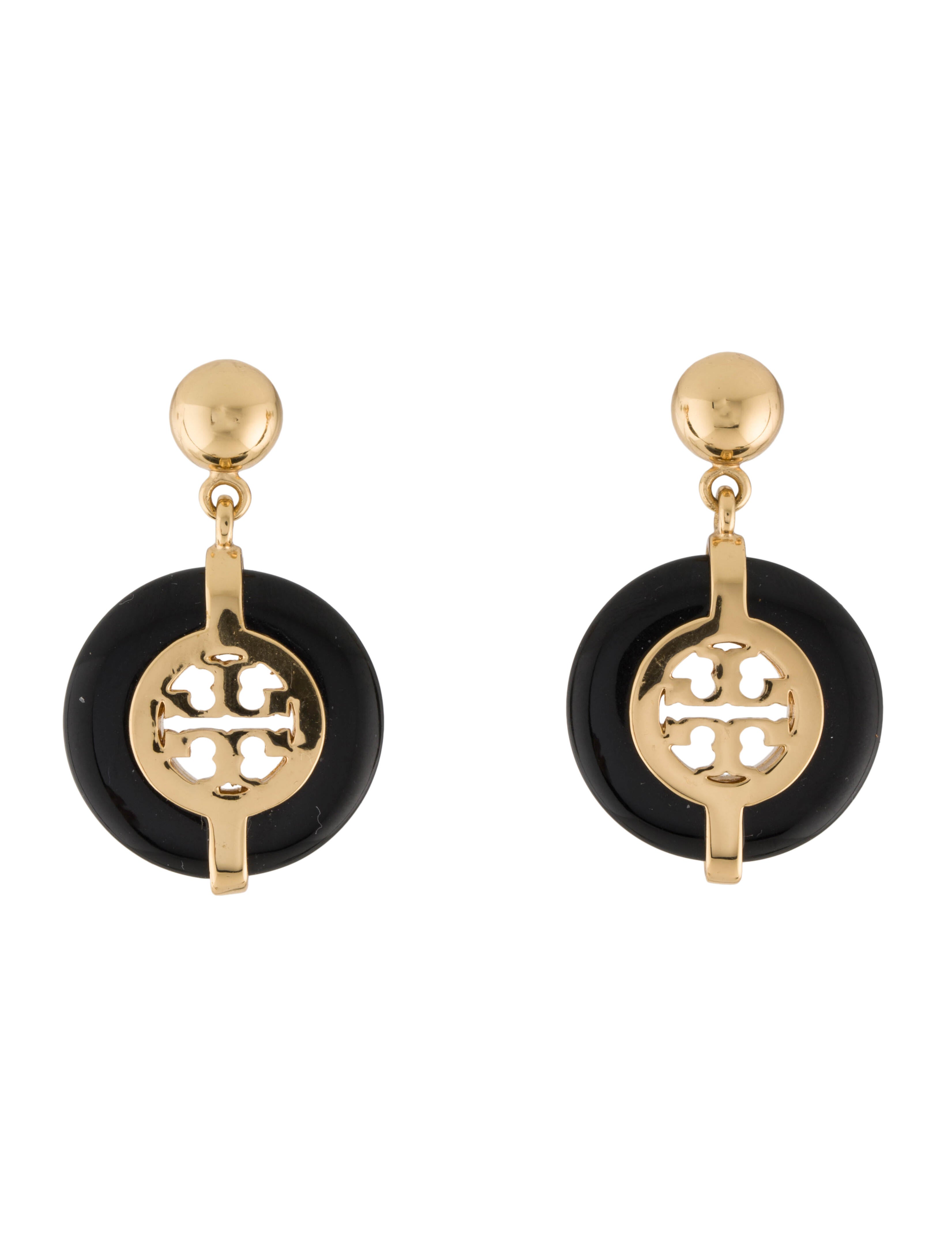 Tory Burch Resin Logo Drop Earrings