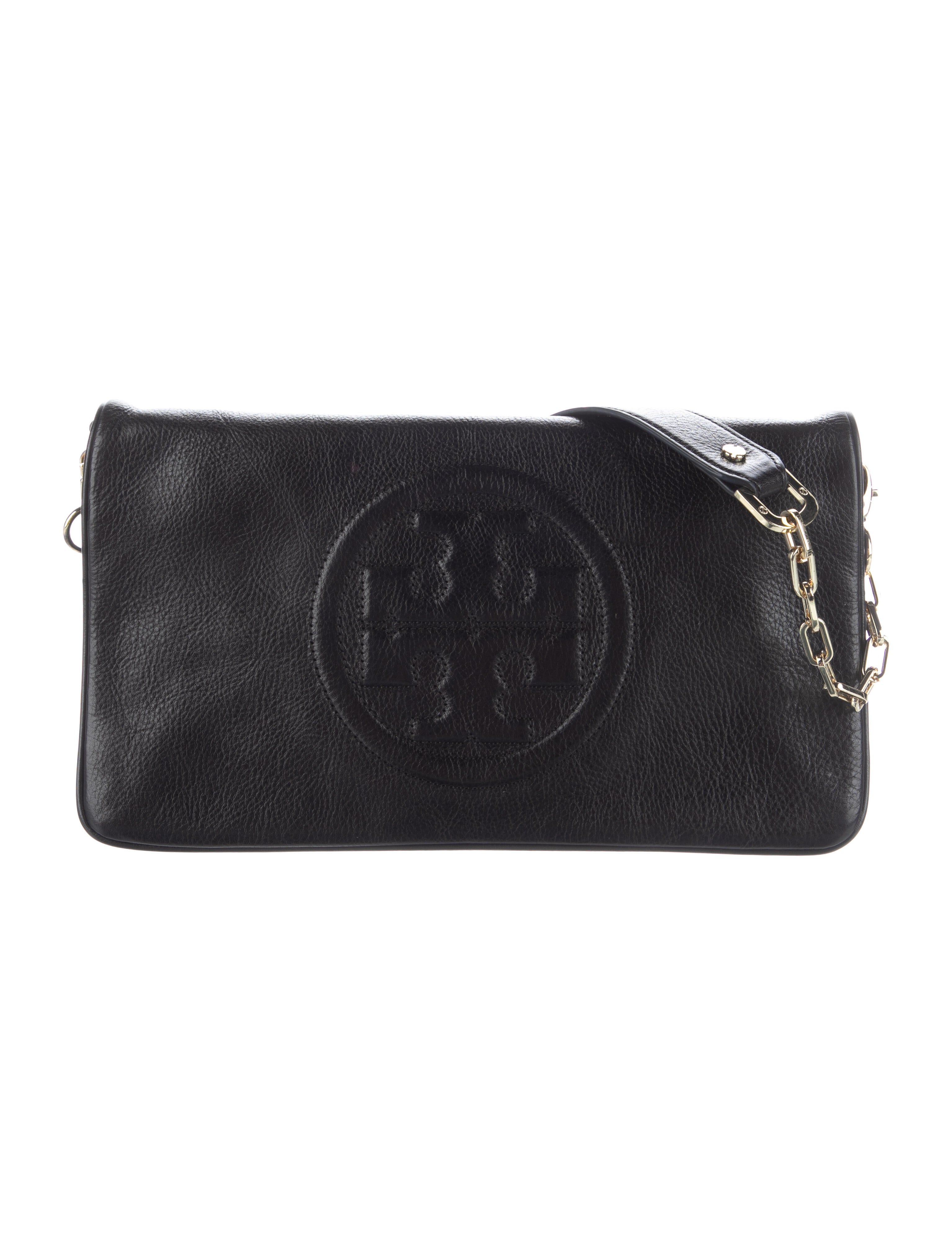 Tory Burch ChainLink Leather Shoulder Bag Black Shoulder Bags