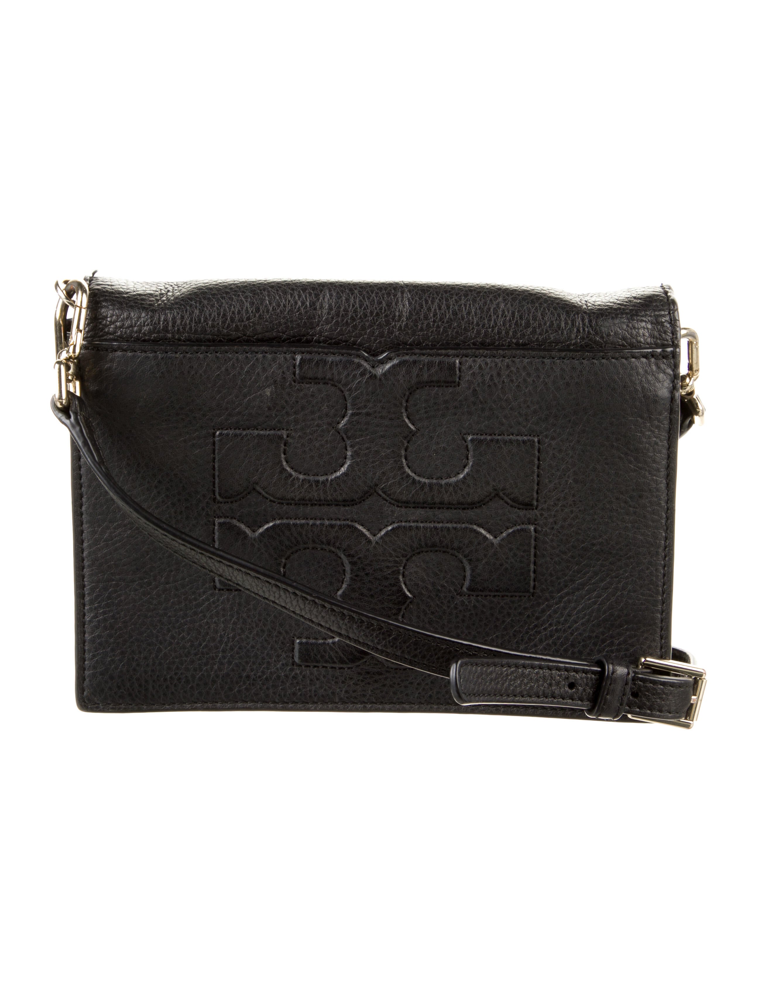 Tory Burch Leather Drawstring Crossbody Bag Black Crossbody Bags