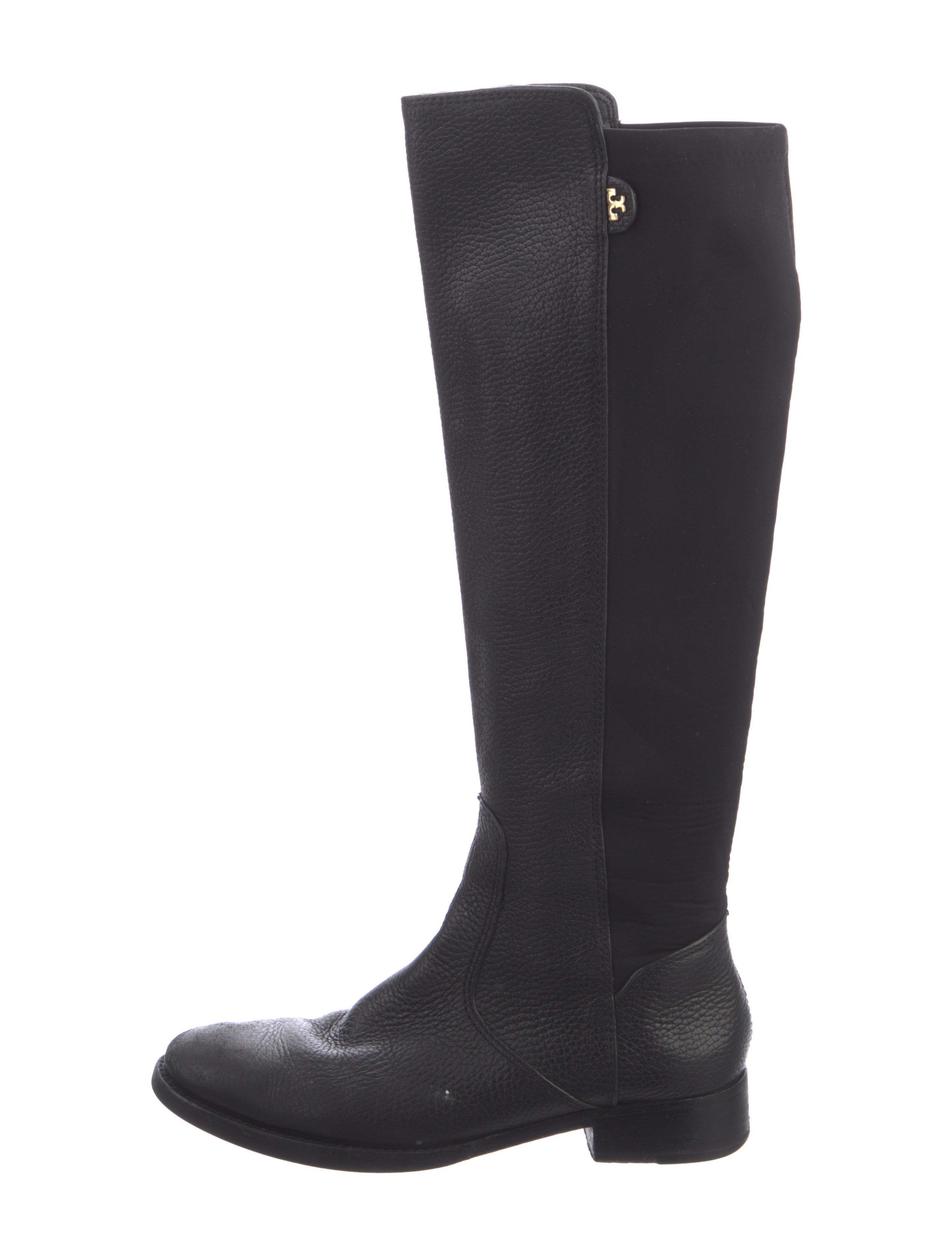 Tory Burch Leather Riding Boots Black Boots, Shoes WTO524607 The RealReal